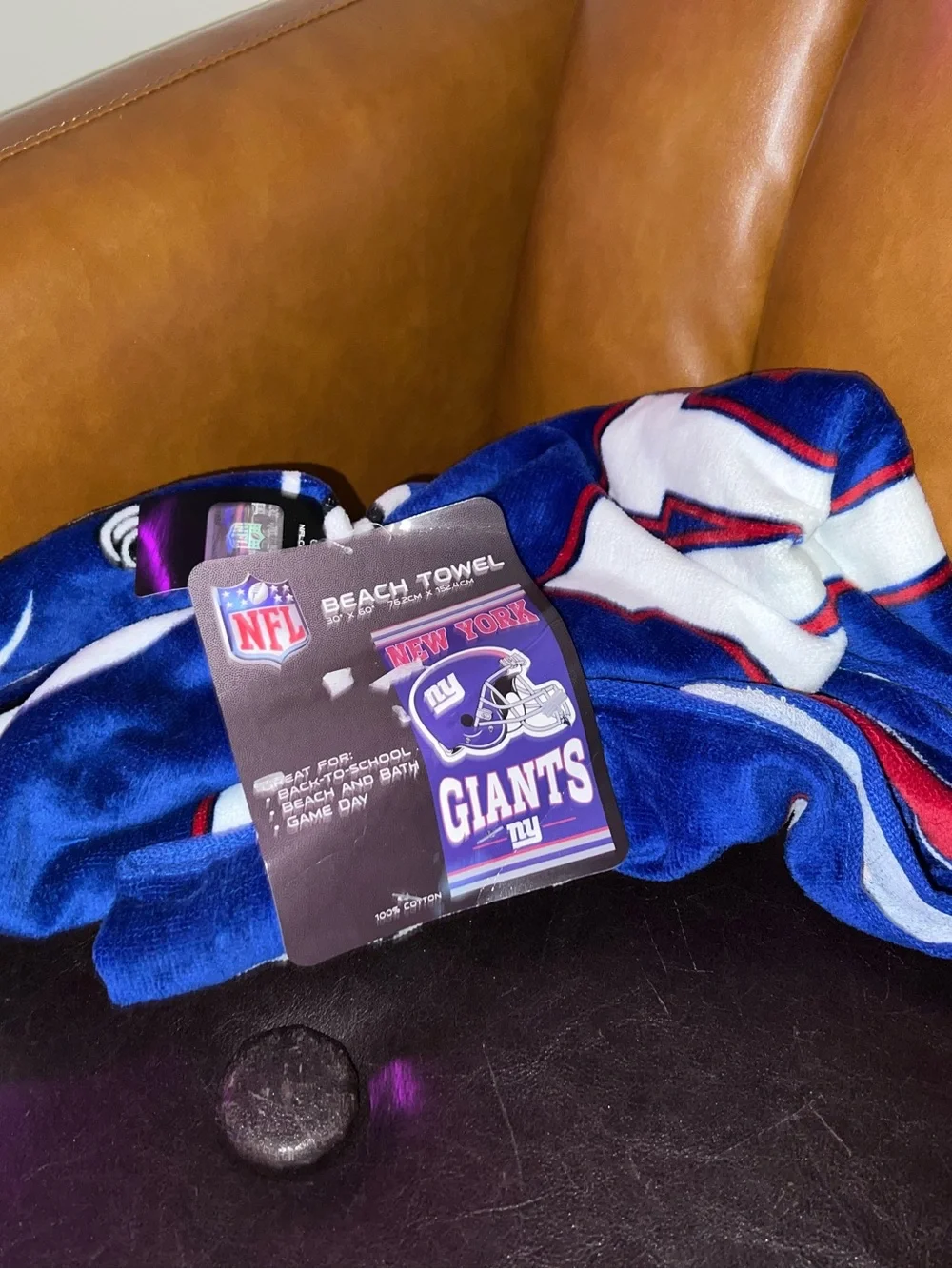 NFL New York Giants Team Logo Towel - Blue, White & Red